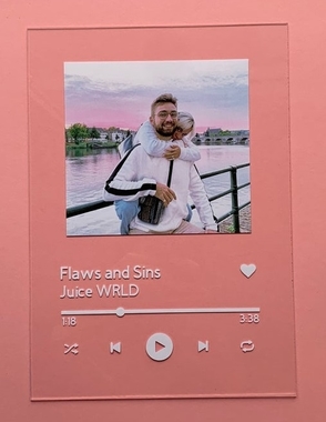 Song Plate - Flaws and Sins by Juice WRLD