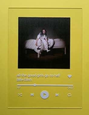 Song Plate - All the good girls go to hell by Billie Ellish